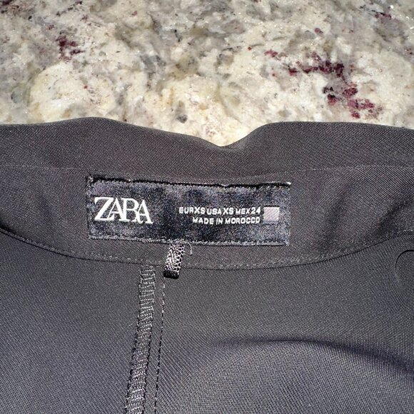 Zara Black Women's Collared Mini Dress - Picture 5 of 6